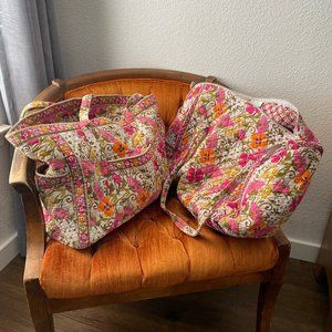 Large Vera Bradley Duffel Bag Set